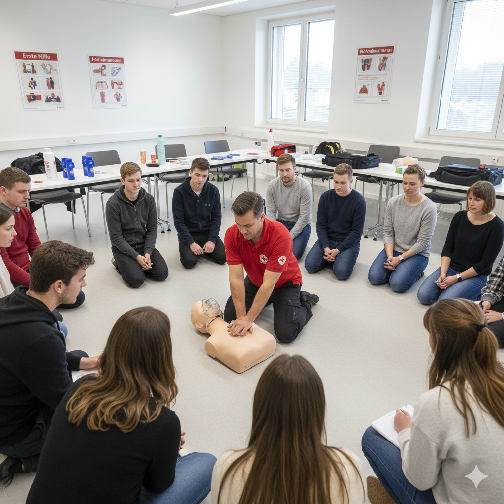 First aid course before Swiss driving theory exam